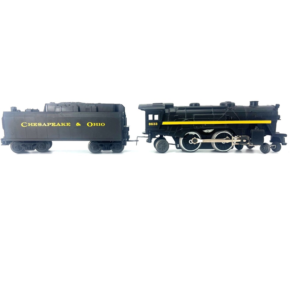 Vintage Lionel 8633 Chesapeake & Ohio O Gauge 4-4-2 Steam Locomotive & Tender